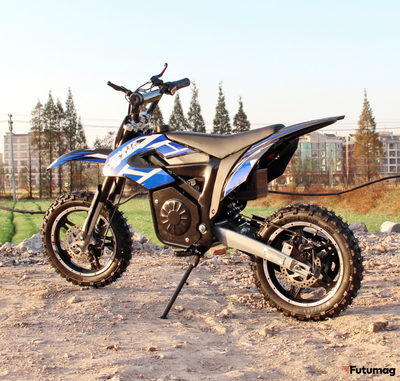 Электромотоцикл GreenCamel Питбайк DB400, 48V 1200W R10 быстросъемная батарея синий