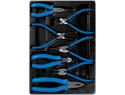 Набор съемников стопорных колец, пассатижей и бокорезов, ложемент, 7 предметов KING TONY 9-40207GP