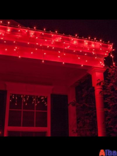 Бахрома 3*0.5 м КРАСНЫЙ, постоянное свечение IP 54