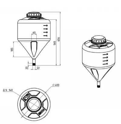 чертеж емкости БИО 35