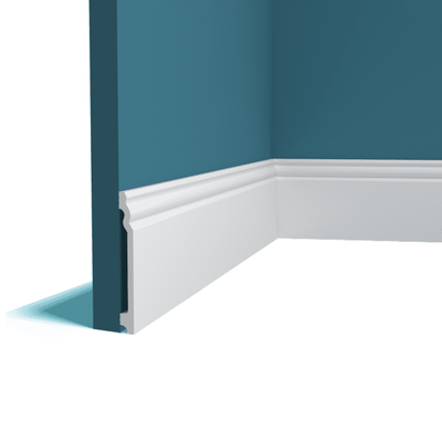 Плинтус напольный Перфект Plus P158, из дюрополимера, влагостойкий, под покраску, 2 метра