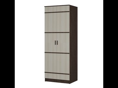 Шкаф Сакура платяной/бельевой двухстворчатый венге/лоредо б\з (BTS)