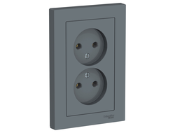 Розетка 2+2Р, грифель, серия Atlas Design