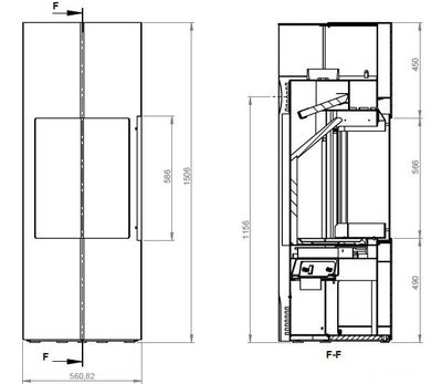 Печь EMBER Стеван 700 XL black