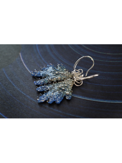 Серьги в виде крылышек русалки "Брызги звёздных волн"