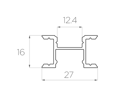 Алюминиевый профиль 4L-1627-D ANOD