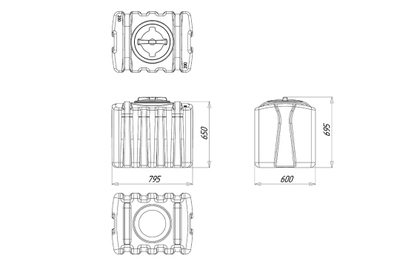 ЭВП200 белого цвета чертеж
