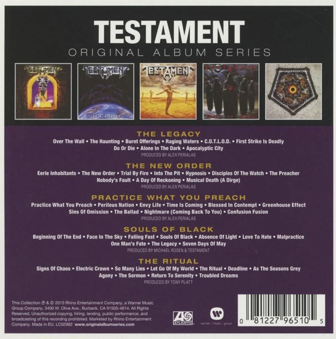 TESTAMENT Original album series 5CD BOX