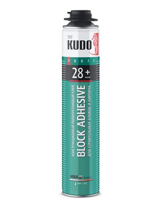 Клей полиуретановый профессиональный для строительных блоков KUDO proff 28 + 1000 мл
