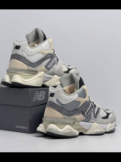 New Balance 9060 Light Grey с мехом