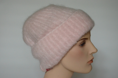 Vizio берет итальянский розовый с отворотом