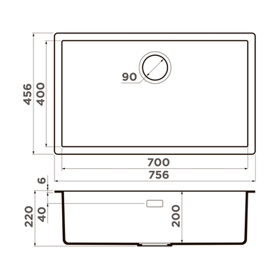 Мойка OMOIKIRI YAMAKAWA 75-U/I AZ