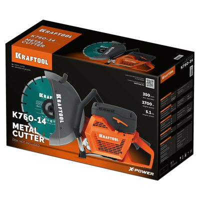 KRAFTOOL 3700 Вт, 350 мм, без диска, бензорез по металлу (рельсорез) (K760-14)