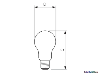 Philips A-Shape A55 60w CL 230v E27