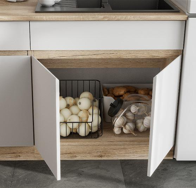 Брауни 2 кухонный гарнитур Дуб Делано/Белый