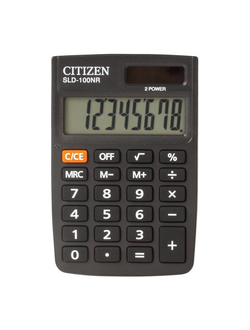 Калькулятор карманный CITIZEN SLD-100NR (90х60 мм), 8 разрядов, двойное питание