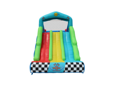 Надувной батут с тройной горкой «Гонка»