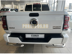 Защита заднего бампера  угловая Папа Тюнинг d60 для Great Wall Poer KingKong 2023-