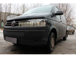 Защита радиатора Volkswagen T5 рестайлинг (Transporter, Multivan, Caravelle) 2009- black