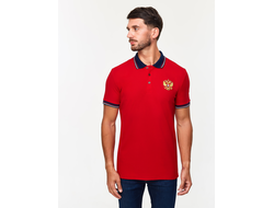 Поло мужское с Российской символикой 65PM-1497