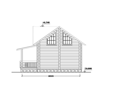 Дом-баня из бревна ДБ-20, площадь 145 м2