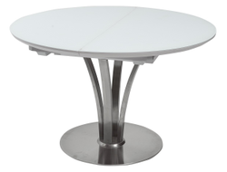 Стол KANSAS D120 WHITE MATT GLASS белый матовый М-City