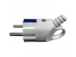 Ecola вилка угловая с кольцом белая земля 16А 250В AEPL3WEAY (10!)