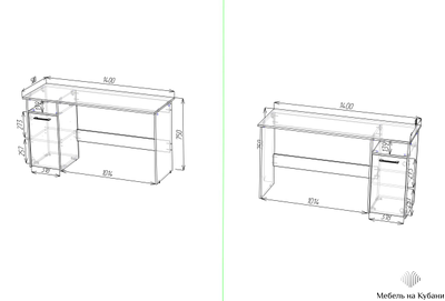 Фронда-7 стол письменный с тумбой Крафт светлый