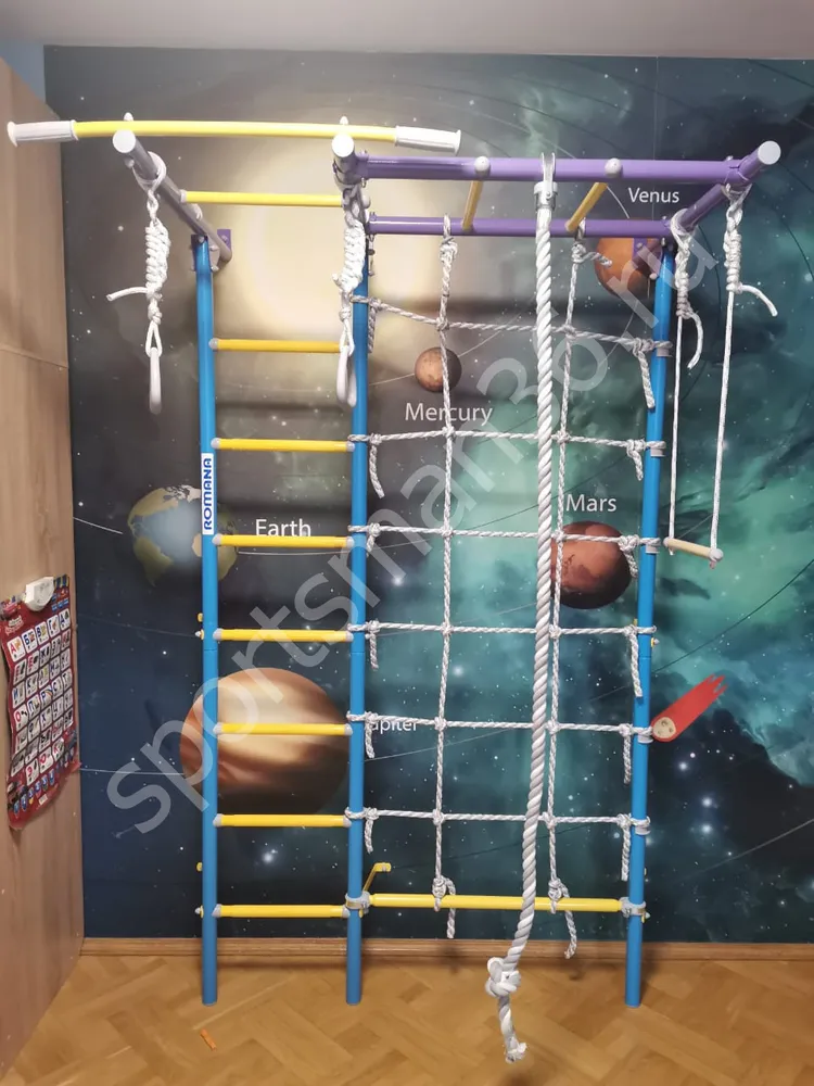 Шведская стенка Romana S7, цвет сиренево-голубой