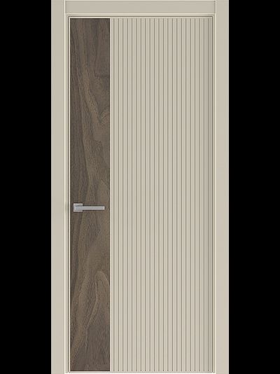Дверь межкомнатная Line 3 Люкс в цвете латте