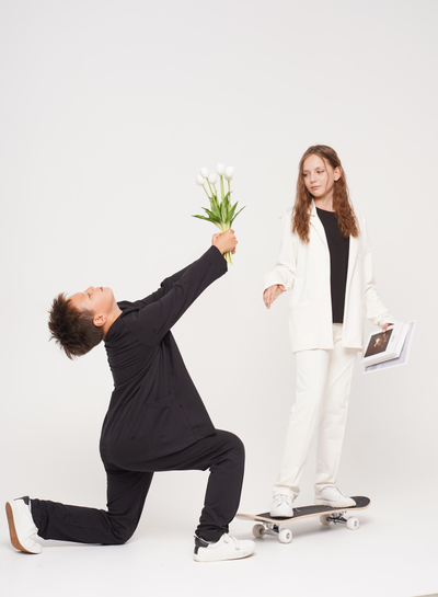 Брюки трикотажные со стрелкой