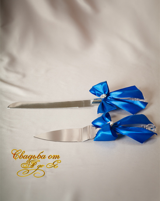 Лопатка и нож для свадебного торта фото
