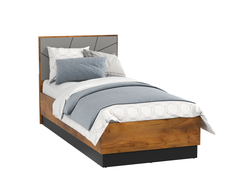 Спальня ГАММА - Кровать одинарная 54.17 Таксония/Черный/Грей