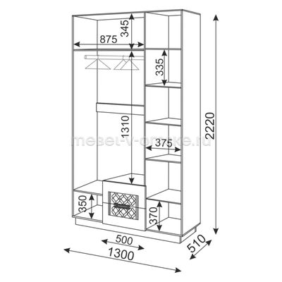 Шкаф 3-дв. Тиффани-3 М29
