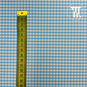 Бифлекс матовый принт Клетка, цв. Голубой (3мм)