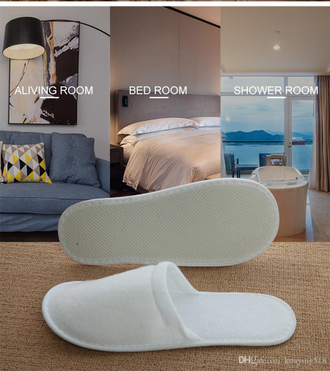 Hotel Slipper  ერთჯერადი ჩუსტი თეთრი და პერადი საბითუმო და საცალო