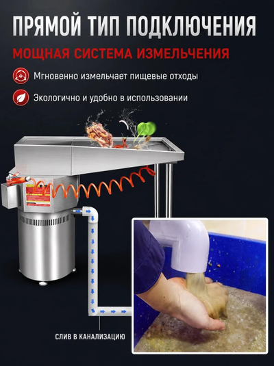 Модульный измельчитель отходов промышленный  WASTE KING M-5500 AQUA (380В)