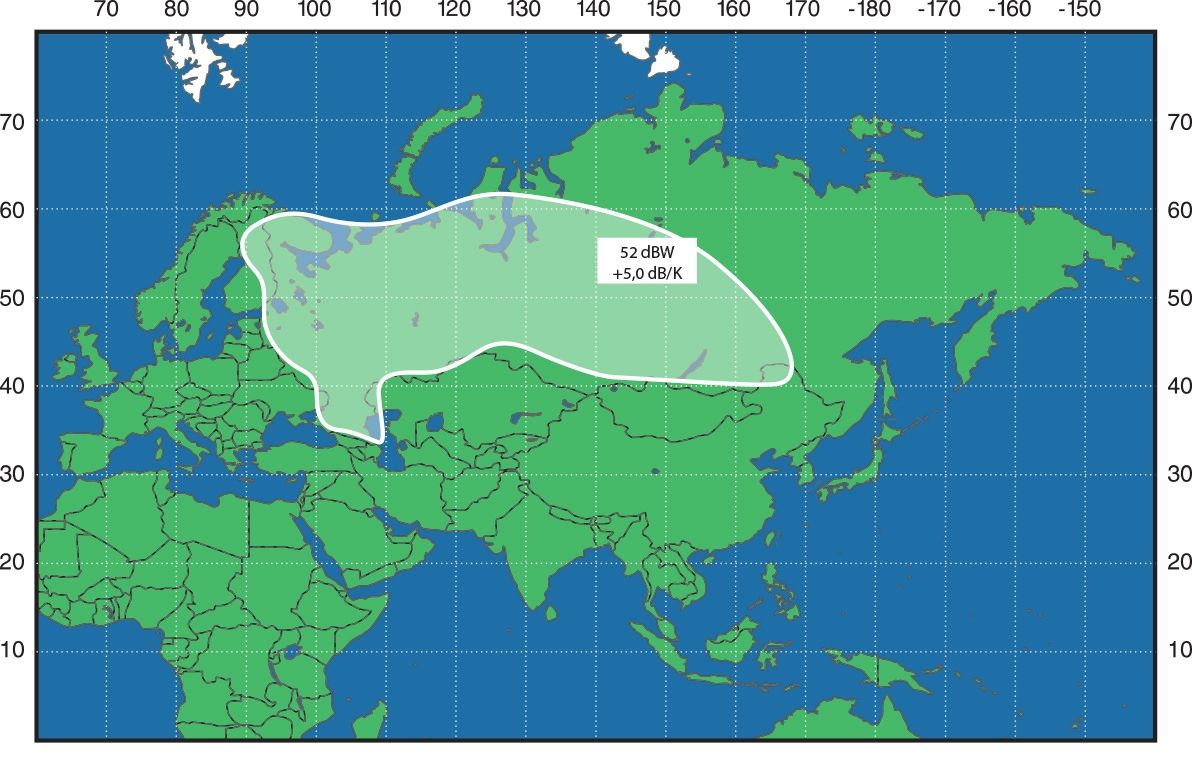 Спутник Ямал-402 на карте