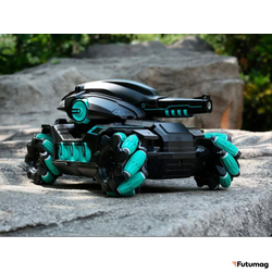 Танк на радиуправлении с гидрогелевыми пульками Fighter Гидротанк 4WD Синий