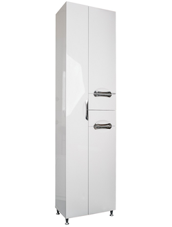 Пенал Lindis напольный Олимп-ЛЮКС 52 (белый, с 2-мя верхними ящиками В2 и Корзиной)