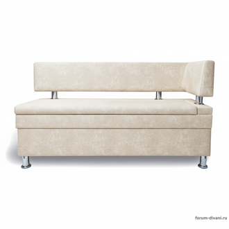 Кухонный ДИВАН "ФОРУМ-4" с боковой спинкой, Слоновая кость правый