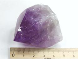 Аметрин, аметист, кристалл полированный со спиленным основанием, Бразилия (47*40*35 мм, 95 г) №37670