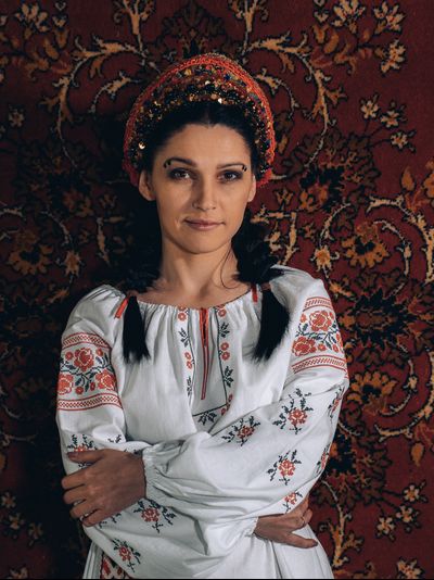 Платье-рубашка  «Розы».