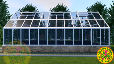 Теплица из алюминия и стекла Уэльс 9000 на 3500