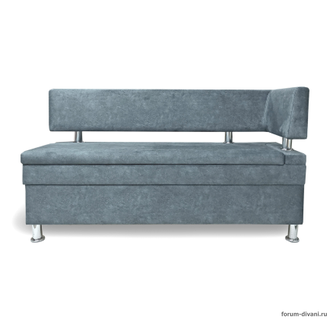 Кухонный ДИВАН "ФОРУМ-4" 130см с боковой спинкой, Серый Правый