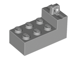 Hinge Brick 2 x 4 Locking with 1 Finger on Top at One End, Light Bluish Gray (18455 / 6097167 / 6447577)