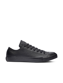 Кеды Converse Chuck Taylor All Star Black Mono Leather Low Top 135253c оригинальные купить в Москве