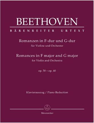 Beethoven. Romanzen in F-dur und G-dur fur Violine und Orchester. Klavierauszug