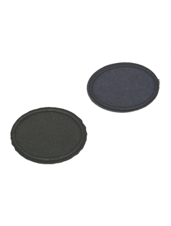 Термоаппликация однотонная овал, черный 50*30 мм