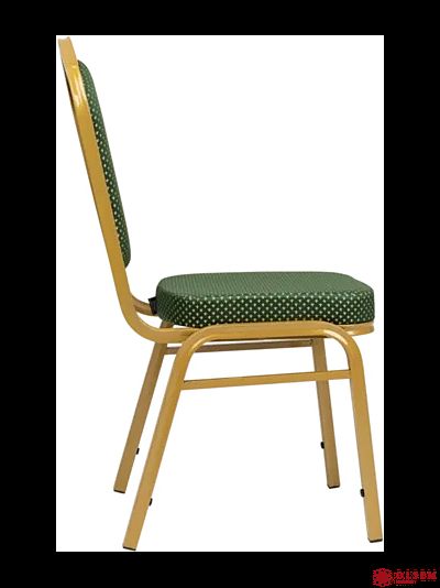 Стул банкетный Аякс 25 мм золото, корона зеленая